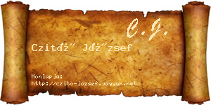 Czitó József névjegykártya